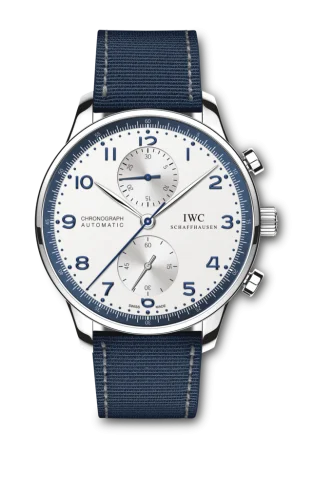 IWC - IW3714-92 Portuguese Chrono-Automatic Stainless Steel / Bucherer Blue
