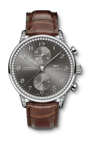 IWC - IW3714-75 Portuguese Chrono-Automatic White Gold / 266 Diamond