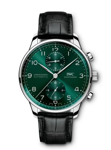 IWC Portugieser Chronograph Stainless Steel / Green
