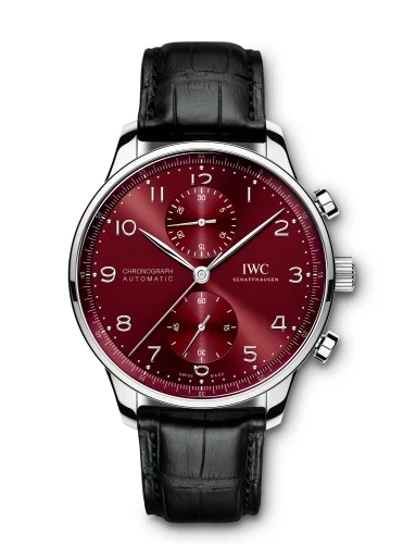 IWC IWC - IW3716-16 Portugieser Chronograph Stainless Steel / Burgundy