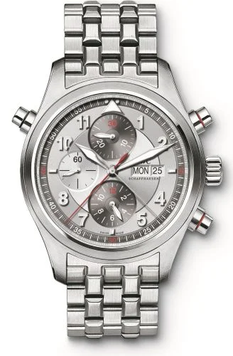 IWC - IW3718-05 Pilot's Watch Spitfire Double Chronograph Stainless Steel / Panda / Bracelet