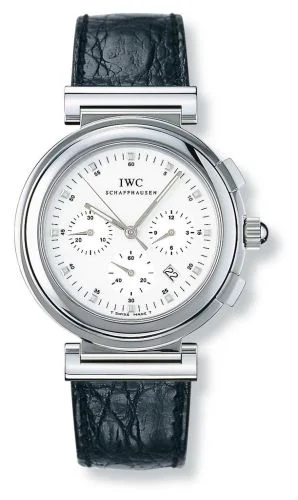 IWC - IW3728-07  Da Vinci SL Chronograph MecaQuartz Stainless Steel / White / Croco