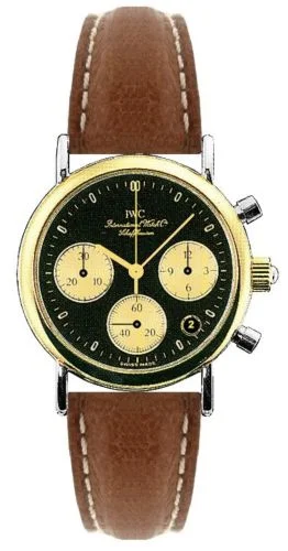 IWC - IW3730-09 Portofino Lady Chronograph MecaQuartz Stainless Steel / Yellow Gold / Black / Calf