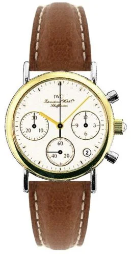 IWC - IW3730-10 Portofino Lady Chronograph MecaQuartz Stainless Steel / Yellow Gold / White / Calf
