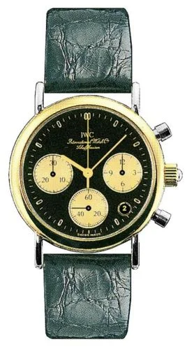 IWC - IW3730-19 Portofino Lady Chronograph MecaQuartz Stainless Steel / Yellow Gold / Black / Alligator
