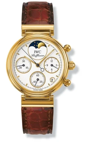 IWC IWC - IW3736-01 Kleine Da Vinci Yellow Gold / White / Brown Croco