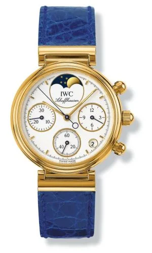 IWC Kleine Da Vinci Yellow Gold / White / Blue Croco