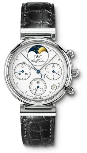 IWC Kleine Da Vinci Stainless Steel / White / Black Croco