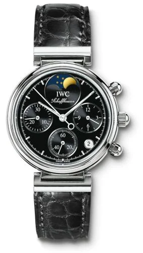 IWC Kleine Da Vinci Stainless Steel / Black / Croco