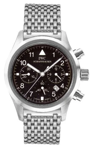 IWC - IW3741-02 Pilot's Watch Chronograph Mecaquartz Stainless Steel / Black / Bracelet