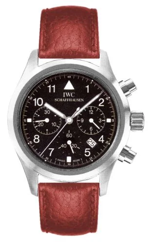 IWC - IW3741-07 Pilot's Watch Chronograph Mecaquartz Stainless Steel / Black / Strap