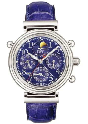 IWC - IW3754-08 Da Vinci Perpetual Rattrapante Platinum / Blue / French