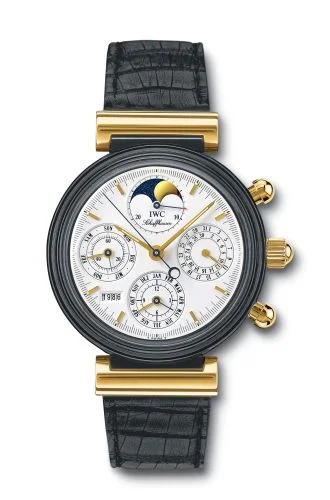 IWC - IW3755-02 Da Vinci Perpetual Black Ceramic / Yellow Gold / White / Italian