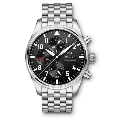 IWC - IW3777-10 Pilot's Watch Chronograph Stainless Steel / Black / Bracelet