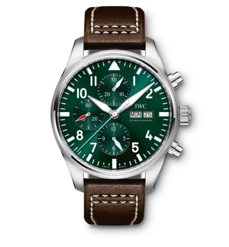 IWC - IW3777-26 Pilot's Watch Chronograph Stainless Steel / Racing Green / Calf