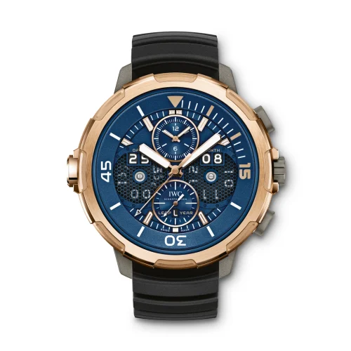 IWC - IW3794-02 Aquatimer Perpetual Calendar Digital Date-Month Titanium / Red Gold / Blue
