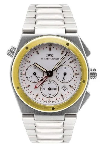 IWC Ingenieur Mecaquartz Chronograph Alarm Stainless Steel / Yellow Gold / White / Bracelet
