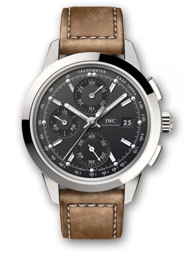 IWC - IW3808-AW Ingenieur Chronograph Custom Stainless Steel / Black-Rhodium / Calf
