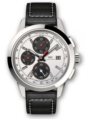 IWC - IW3808-CK Ingenieur Chronograph Custom Stainless Steel / Silver-Black-Red / Calf