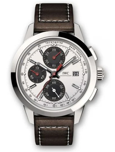 IWC - IW3808-CL Ingenieur Chronograph Custom Stainless Steel / Silver-Black-Red / Calf