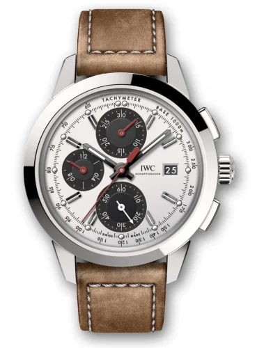 IWC IWC - IW3808-CM Ingenieur Chronograph Custom Stainless Steel / Silver-Black-Red / Calf