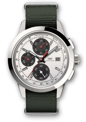 IWC - IW3808-CP Ingenieur Chronograph Custom Stainless Steel / Silver-Black-Red / NATO
