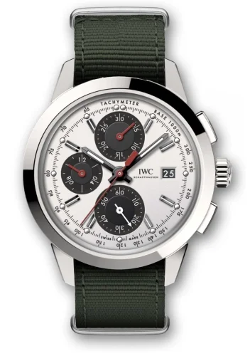 IWC IWC - IW3808-CP Ingenieur Chronograph Custom Stainless Steel / Silver-Black-Red / NATO
