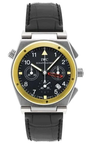 IWC Ingenieur Mecaquartz Chronograph Alarm Stainless Steel / Yellow Gold / Black / Strap