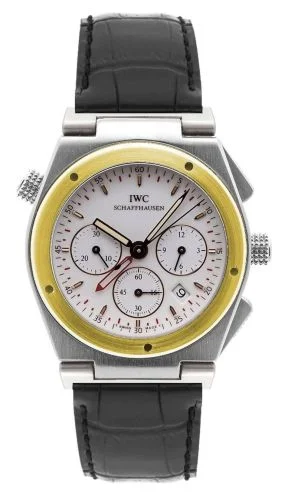 IWC Ingenieur Mecaquartz Chronograph Alarm Stainless Steel / Yellow Gold / White / Strap
