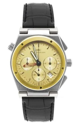 IWC Ingenieur Mecaquartz Chronograph Alarm Stainless Steel / Yellow Gold / Champagne / Strap