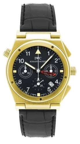 IWC Ingenieur Mecaquartz Chronograph Alarm Yellow Gold / Black / Strap