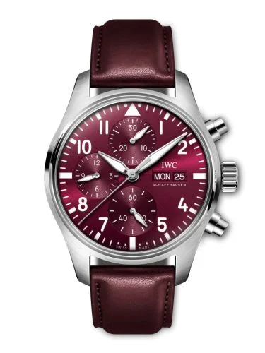 IWC - IW3881-07 Pilot's Watch Chronograph 41 Stainless Steel / Burgundy / Chinese New Year