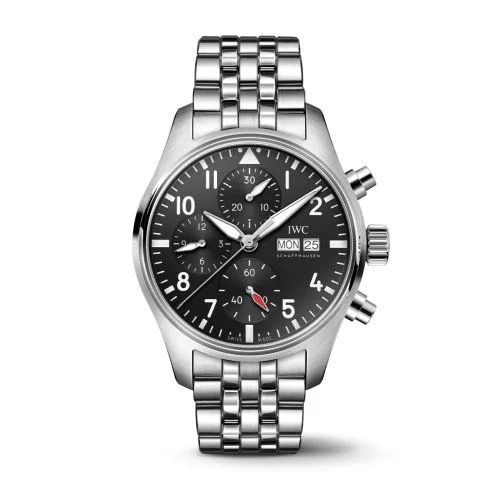 IWC - IW3881-13 Pilot's Watch Chronograph 41 Stainless Steel / Black / Bracelet