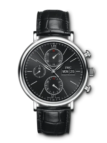 IWC - IW3910-29 Portofino Chronograph Stainless Steel / Black / Alligator