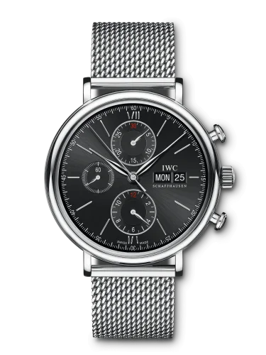 IWC - IW3910-30 Portofino Chronograph Stainless Steel / Black / Milanese
