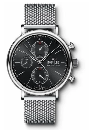 IWC - IW3910-33 Portofino Chronograph Stainless Steel / Black / Milanese