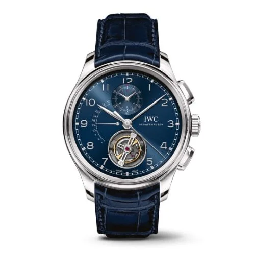 IWC - IW3940-07 Portugieser Tourbillon Rétrograde Chronograph Platinum / Blue