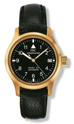 IWC Lady Pilot's Watch Mark XII Yellow Gold / Black / Strap