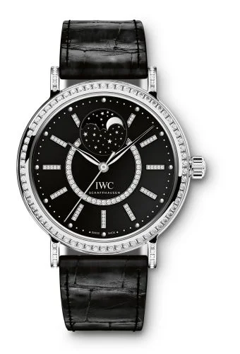 IWC - IW4590-04 Portofino Automatic Moon Phase 37 White Gold / Diamond / Black
