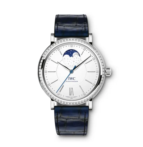 IWC - IW4590-08 Portofino Automatic Moon Phase 37 Stainless Steel / Diamond / Silver