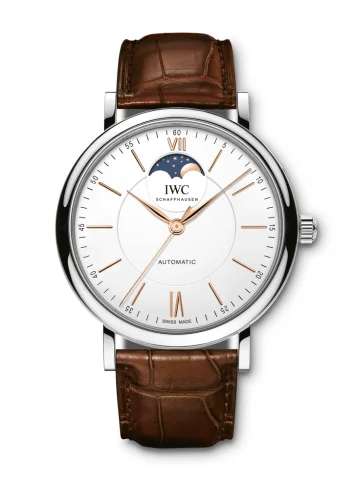 IWC - IW4594-01 Portofino Automatic Moonphase  Stainless Steel / Silver / Alligator