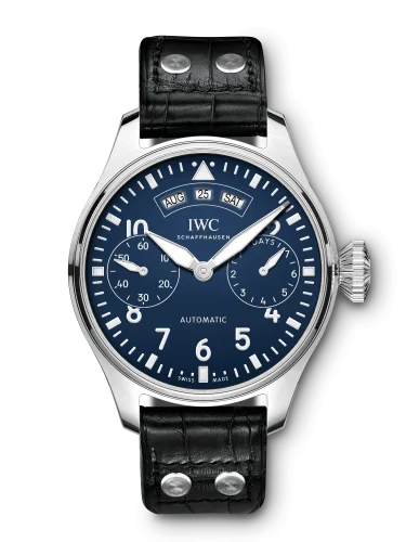 IWC Big Pilot’s Watch Annual Calendar "150 Years" Stainless Steel / Blue