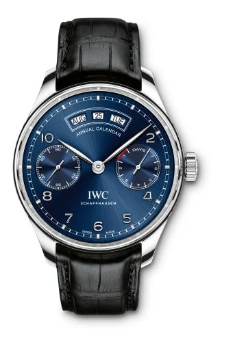 IWC Portugieser Annual Calendar Stainless Steel / Blue