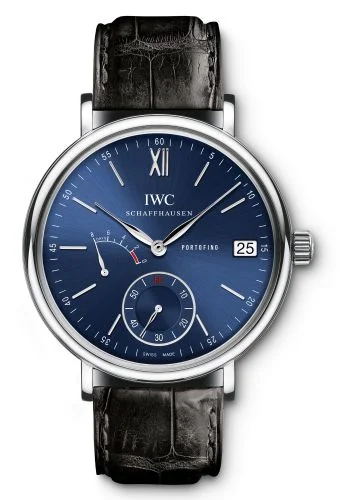 IWC Portofino Hand-Wound Eight Days Stainless Steel / Blue