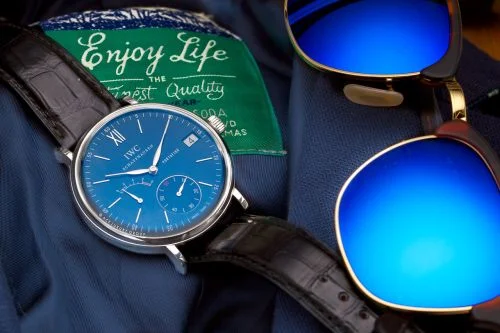 IWC IWC - IW5101-06 Portofino Hand-Wound Eight Days Stainless Steel / Blue