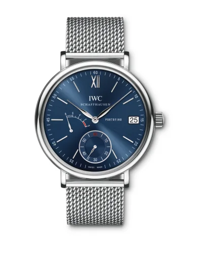 IWC Portofino Hand-Wound Eight Days Stainless Steel / Blue / Milanese