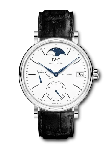 IWC IWC - IW5164-06 Portofino Hand-Wound Eight Days Moonphase 150 Years Stainless Steel / White