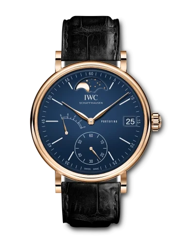 IWC IWC - IW5164-07 Portofino Hand-Wound Eight Days Moonphase 150 Years Red Gold / Blue