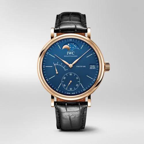 IWC IWC - IW5164-07 Portofino Hand-Wound Eight Days Moonphase 150 Years Red Gold / Blue