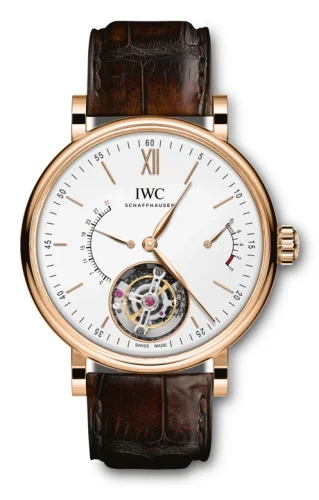 IWC IWC - IW5165-01 Portofino Hand-Wound Tourbillon Rétrograde Red Gold / Silver